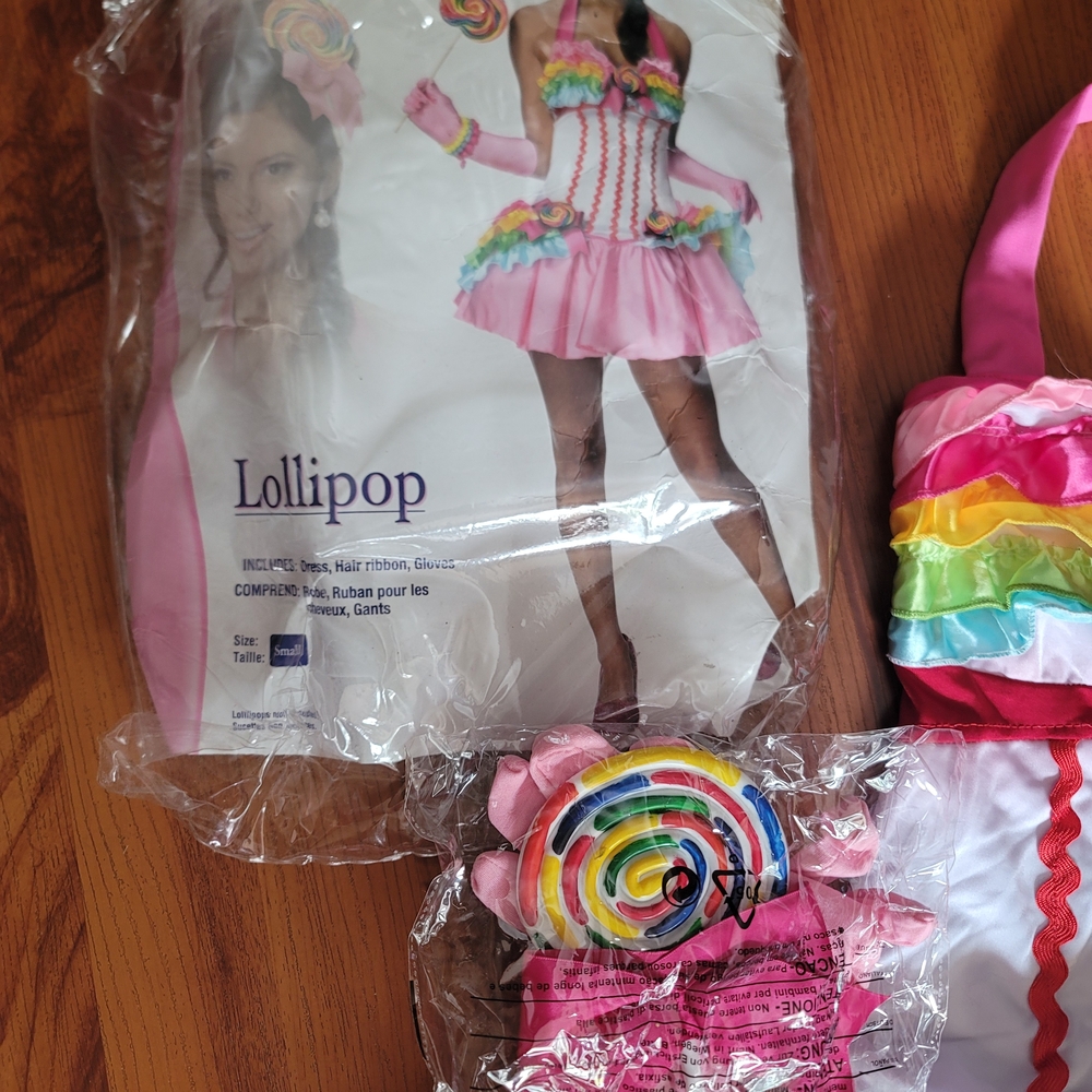 Rare Sexy Halloween Colorful Lollipop Costume Size Small NEW